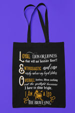 Leo Zodiac Sign Tote Bag