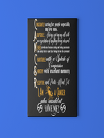 Cancer Zodiac Sign Black Canvas Wall Art