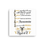 Canvas Aries Wall Art (White Background)