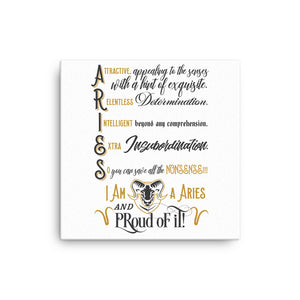 Canvas Aries Wall Art (White Background)