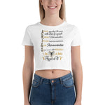 Aries Zodiac Sign Women’s Crop Tee in White