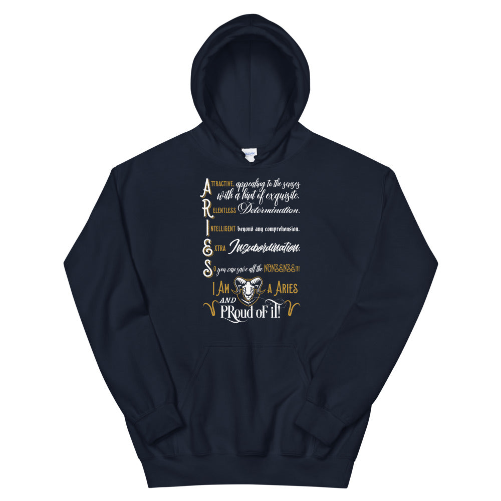 Royal Boundless Zodiac Aries Sign Unisex Hoodie