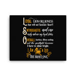 Leo Zodiac Sign Black Canvas Wall Art