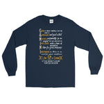 Unisex Gemini Zodiac Sign Black/Navy Long Sleeve Shirt