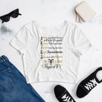 Aries Zodiac Sign Women’s Crop Tee in White