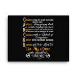 Cancer Zodiac Sign Black Canvas Wall Art