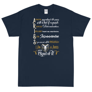 Royal Boundless Zodiac Aries Sign Unisex Short Sleeve T-Shirt