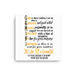 Gemini Zodiac Sign Canvas Wall Art( White Background)