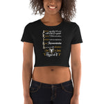 Aries Zodiac Sign Women’s Crop Tee in Black