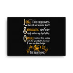 Leo Zodiac Sign Black Canvas Wall Art