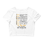 Cancer Zodiac Sign White Women’s Crop Tee