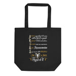 Aries Zodiac Sign Tote Bag in Black