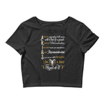 Aries Zodiac Sign Women’s Crop Tee in Black