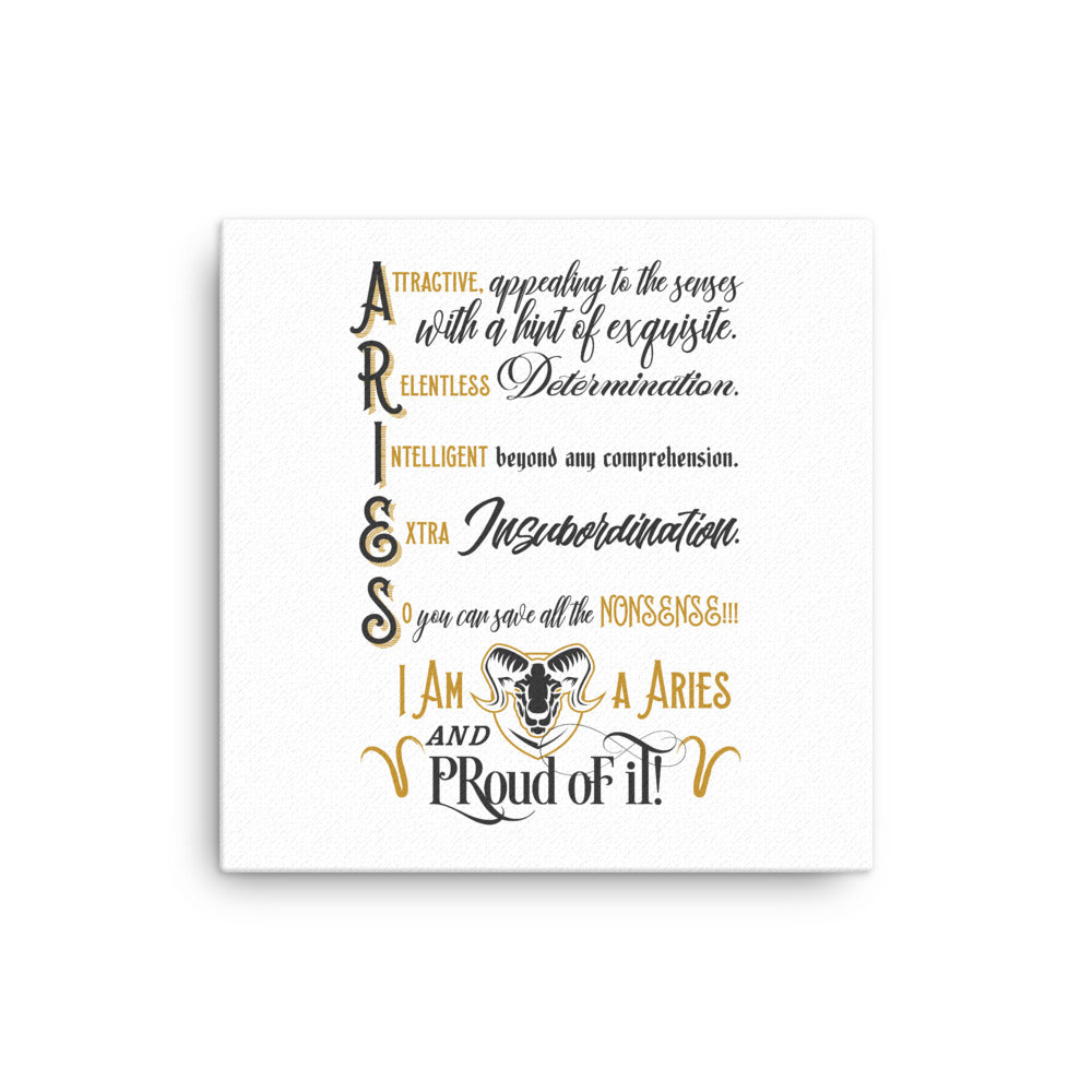 Canvas Aries Wall Art (White Background)