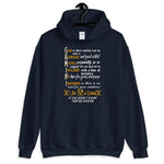 Unisex Gemini Zodiac Sign Black/Navy Hoodie