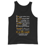 Unisex Gemini Zodiac Sign Black Tank Top