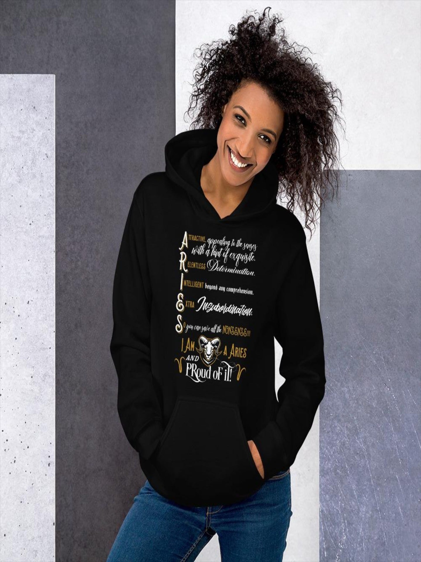 Royal Boundless Zodiac Aries Sign Unisex Hoodie