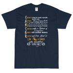 Unisex Cancer Zodiac Sign Black/Navy Short Sleeve T-Shirt