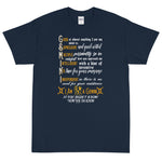 Gemini Unisex Short Sleeve T-Shirt in Black/Navy