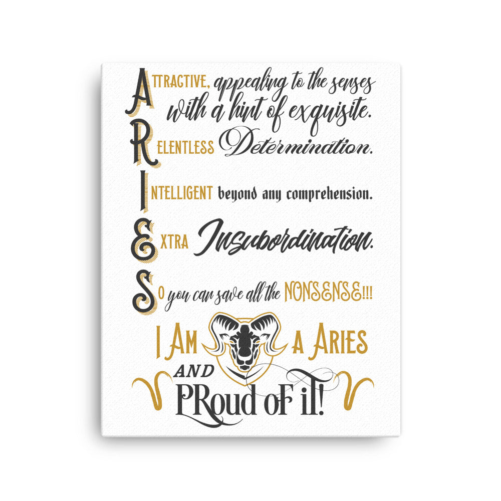 Canvas Aries Wall Art (White Background)