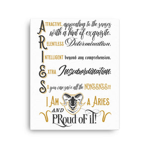 Canvas Aries Wall Art (White Background)