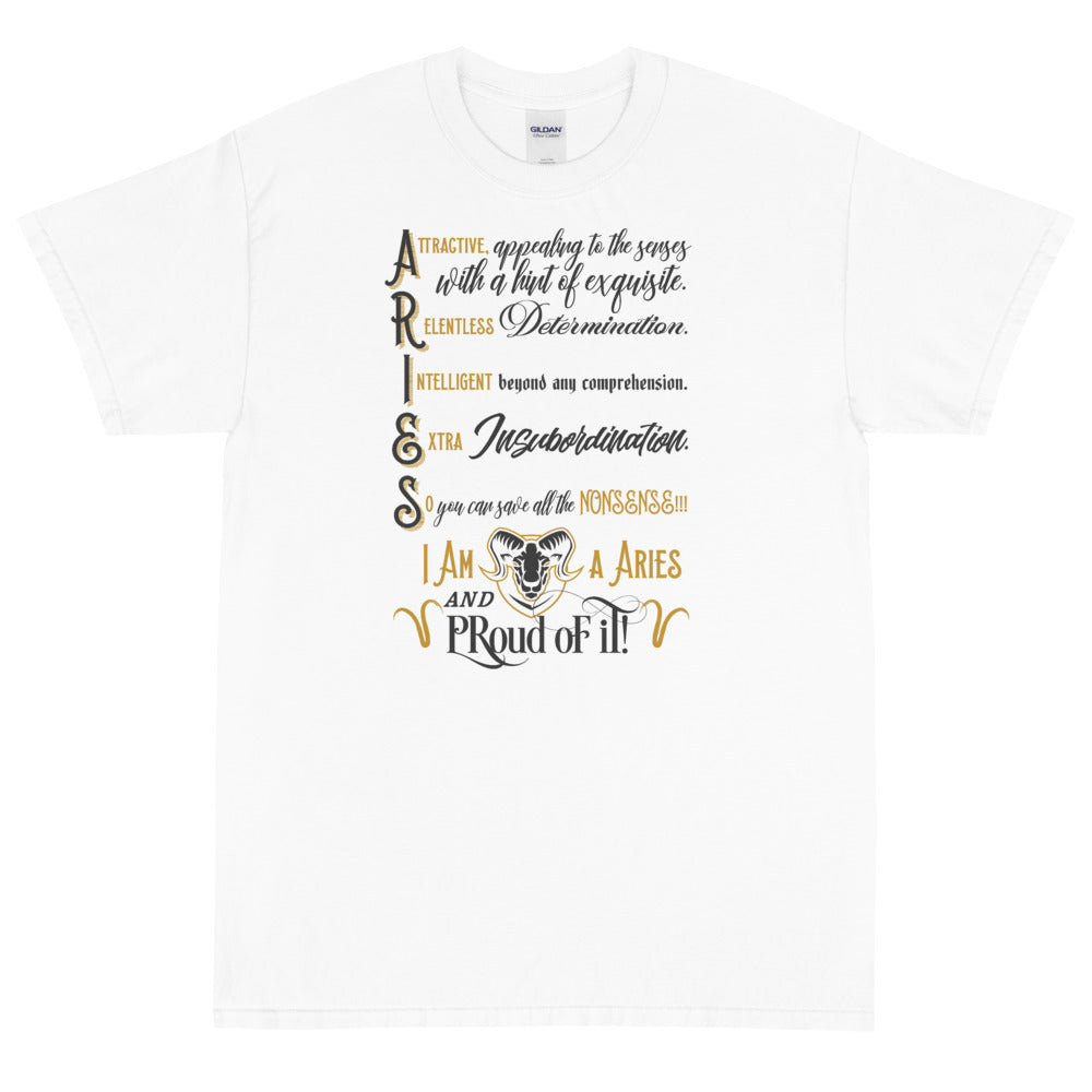 Royal Boundless Zodiac Aries Sign Unisex Short Sleeve T-Shirt