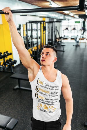 Unisex Leo Zodiac Sign White Tank Top